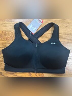 NWT Under Armour High-Impact Crossback Zip Sports Bra XL